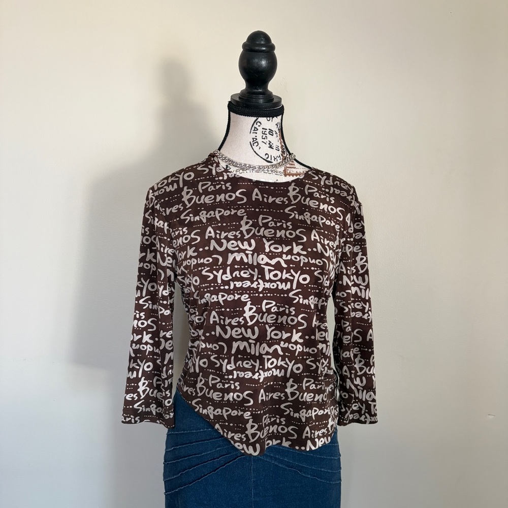 Y2K parisian chic model off duty top | 90’s nygard
